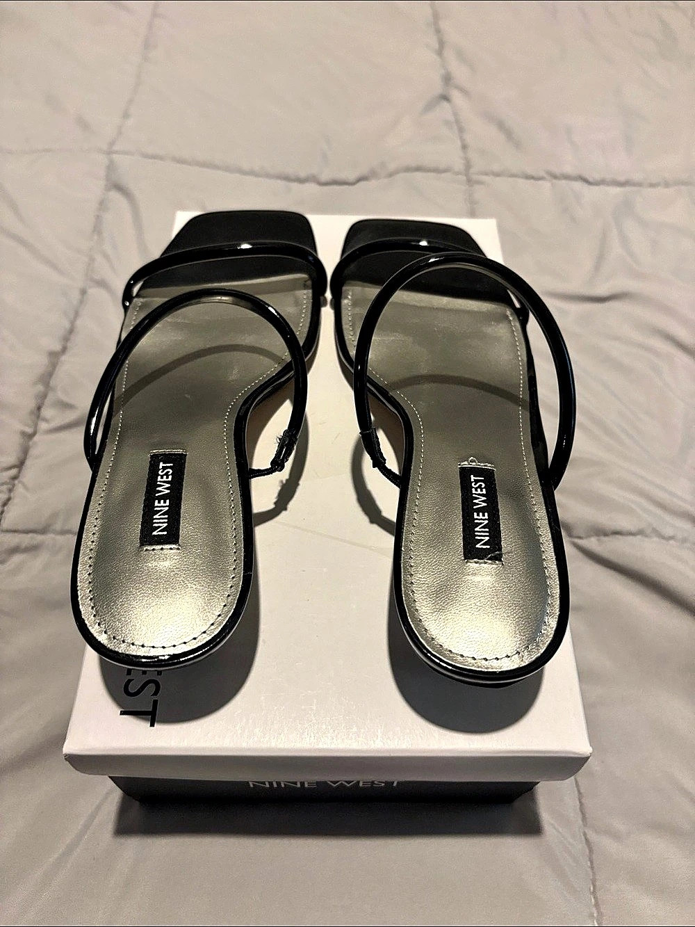 Nine West Noel Slide Sandals Black US 8 M NWT